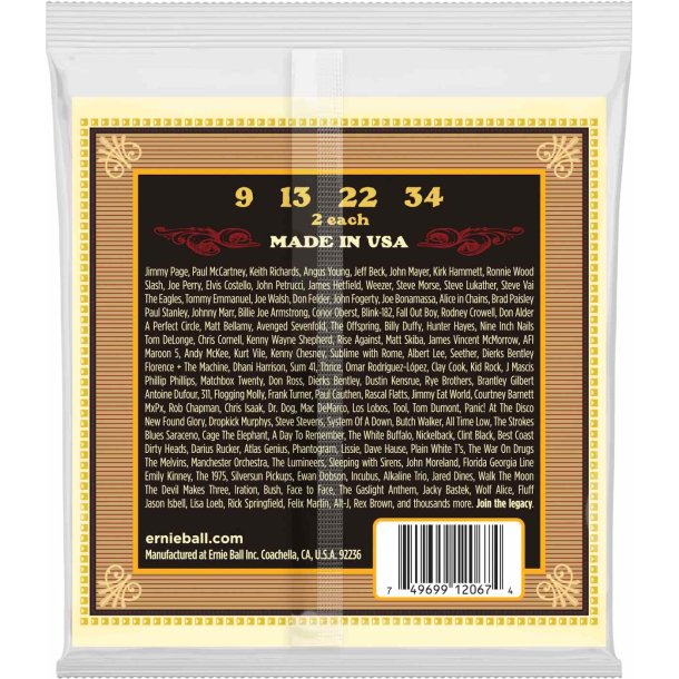 Ernie Ball 2067 Earthwood 80/20 Bronze Mandolin Loop End Light